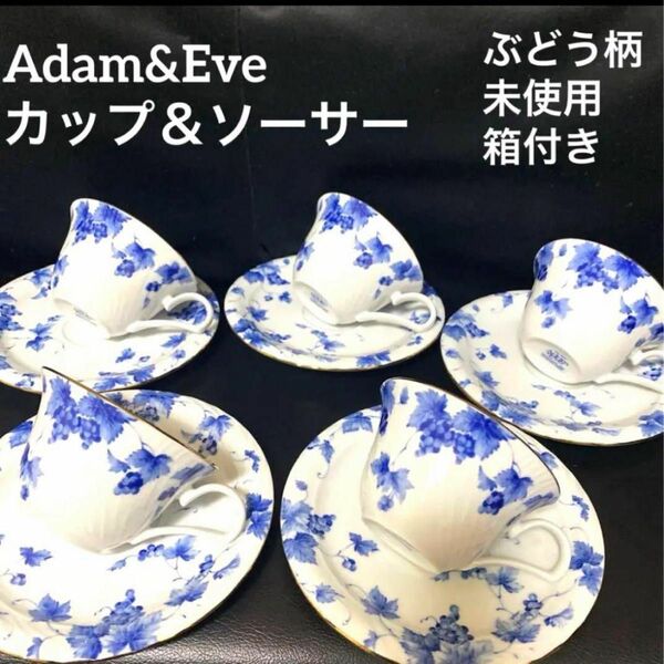 たち吉 Adam&Eve アダム＆イヴ カップ＆ソーサー　5客