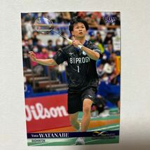 BBM 2023 スポーツトレーディングカード インフィニティ INFINITY レギュラーカード　バドミントン男子　渡辺勇大_画像1
