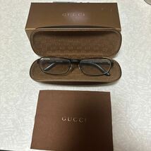 GUCCI メガネフレーム 55口-16-135ブラック　　　美品　箱、ケース　マイクロフィバークロス_画像1