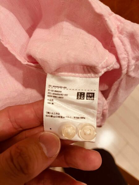 即日発送 UNIQLO 麻100% 桜色ピンク M