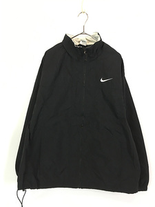 古着 90s NIKE オールブラック クレイジー ナイロン ジャケット L 古着