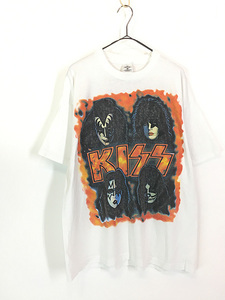 古着 90s KISS 「TOUR 1996」 両面 ツアー メタル ロック バンド Tシャツ XL