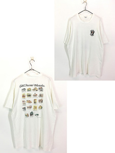 古着 90s USA製 The Great Taverns of Milwaukee 建造物 アート Tシャツ XL