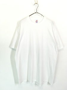 古着 80s USA製 Jerzees 無地 ソリッド 50/50 オールド ホワイト Tシャツ 白 XL