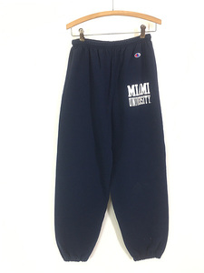 古着 90s Champion 「MIAMI UNIVERSITY」 カレッジ スウェット イージー パンツ M 古着