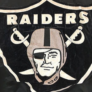 古着 80s USA製 STARTER NFL Las Vegas Raiders レイダース 光沢 サテン スタジャン ジャケット M 古着の画像4