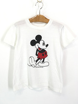 キッズ 古着 80s USA製 Walt Disney Mickey ミッキー キャラクター Tシャツ 12 9歳位 古着_画像1