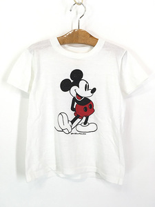 キッズ 古着 80s USA製 Walt Disney Mickey ミッキー キャラクター Tシャツ 12 9歳位 古着