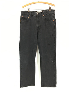 古着 00s Levi's 505-0260 サルファ ブラック デニム パンツ ジーンズ スリム W34 L29.5