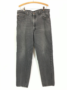 古着 90s USA製 Levi's 550-0260 グレー デニム パンツ ジーンズ テーパード W36 L33