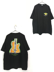 古着 90s Hard Rock Cafe × Springsteen ギター アート ハードロック Tシャツ XL 古着