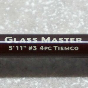 [SK][B4077080] GLASS MASTER グラスマスター TIEMCO 5’11”♯3 フライロッド 4ピース パックロッド ケース、竿袋付きの画像7