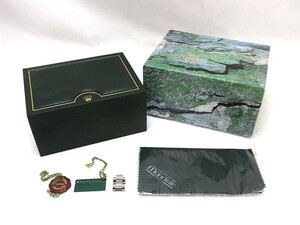 1000円スタート 腕時計付属品のみ ROLEX ロレックス 空箱 外箱 コケと岩肌/内箱 化粧箱/赤タグ/プライスタグ/コマ/クロス WHO A①923