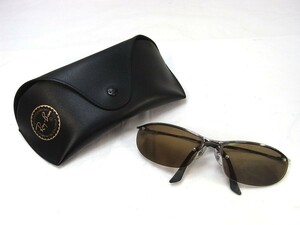 1000円スタート サングラス Ray-Ban レイバン RB 3183 63□15 シルバー×ブラック スクエア型 ハーフリム 度入り ケース付 メンズ 3 A①921