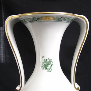 1000円スタート 花瓶 HEREND ヘレンド インドの華 口径9×高さ33.5cm フラワーベース 西洋工芸 陶磁器 置物 インテリア 3 Z①901の画像8