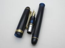 1000円スタート 万年筆 PILOT パイロット 100周年記念 SINCE 1918 ペン先14K M刻印 ネイビー系×ゴールド 付属品付 文房具 4 B60055_画像6