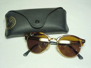 1000円スタート サングラス Ray-Ban レイバン RB4246 1160 51□19 145 3N クラブラウンド ブラウン系レンズ べっ甲風 付属品有 2 Z①808