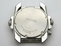 1000円スタート 腕時計 フェイスのみ SEIKO セイコー パーペチュアルカレンダー 6A32-00E0 クオーツ QZ ブルー文字盤 メンズ 3 A60030_画像2