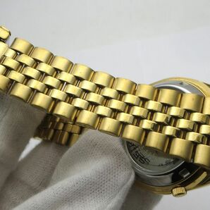 1000円スタート 腕時計 SEIKO 5 セイコー ファイブ 7S26-0500 自動巻 AT デイデイト 3針 ブラック文字盤 ラウンド メンズ 2 Z60029の画像8