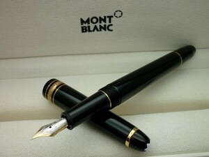 1000円スタート MONTBLANC モンブラン マイスターシュテュック Pix ペン先4810 14K 585 ブラック ネーム刻印有 箱/付属品有 WHO B702