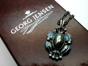 1000円スタート ネックレス GEORG JENSEN ジョージジェンセン イヤーペンダント 2000 925 S刻印 シルバー 総重量約10.7g 箱付 3 B708