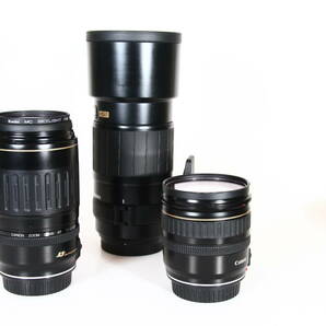 Canon EOS 5 EOS７ EF２４－８５ｍｍ EF７０－２１０mm シグマ300mmf4 ストロボ540EZ 中古品の画像7