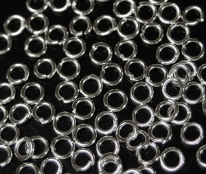 金具★丸カン 4mm (太さ0.8mm) 銀色　20g(約400個)★【ご注文は合計500円から】 シルバーカラー