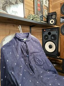 【東洋エンタープライズSUGAR CANE（シュガーケーン）ANCHOR PATTERN JACQUARD 3/4 SLEEVE SHIRT（SC35416）】