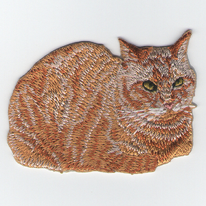 トラ猫　刺繍ワッペン