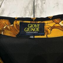 GIOVE GIUNOE 総柄 柄シャツ バロック レトロ アート ビンテージ 長袖シャツ ポリエステル100%_画像4