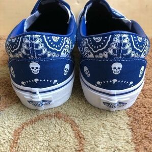 バンズ VANS スリッポン ペイズリー スカル ブルー US8 1/2の画像5