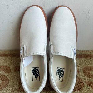 バンズ VANS スリッポン us10 1/2 白 honey gum ガム ヌバックの画像3