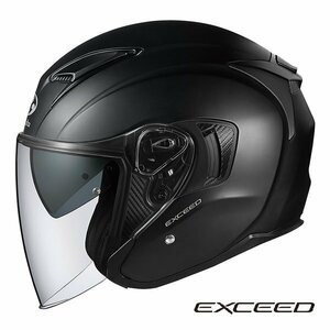 OGKカブト オープンフェイスヘルメット EXCEED(エクシード) フラットブラック L(59-60cm) OGK4966094577049