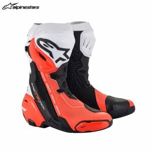 アルパインスターズ SUPERTECH-R VENTED ブーツ 124 BLACK WHITE RED FLUO[EU44/28.5cm] ALP8059175376849