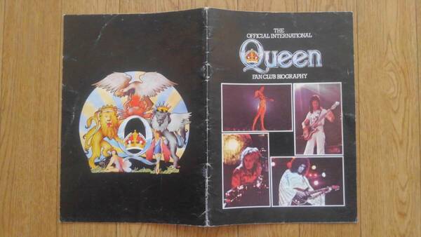 ■QUEEN クイーン 直筆サイン入りファンクラブバイオグラフィ Freddie Mercuryフレディ・マーキュリー Brian May Roger Taylor John Deacon