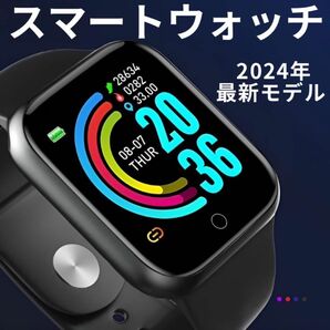 スマートウォッチ 時計 デジタル時計 高解像 スクリーン タッチ操作 2024年 最新 ブラック Bluetooth 高速充電