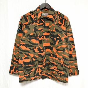 希少 90s マレーシア軍 KADET BOMBA 消防 ファイヤーマン ジャケット 迷彩 ミリタリー ヴィンテージ カモフラ 消防 米軍 イギリス軍