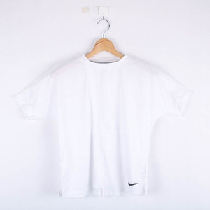 ナイキ 半袖Tシャツ ワンポイントロゴ ドライフィット ランニングウエア レディース Mサイズ ホワイト NIKE