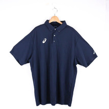 アシックス 半袖ポロシャツ ワンポイントロゴ ゴルフウエア 大きいサイズ メンズ 6XOサイズ ネイビー asics_画像1