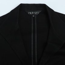 インディヴィ テーラードジャケット アウター スーツ ワールド レディース 40サイズ ブラック INDIVI_画像4