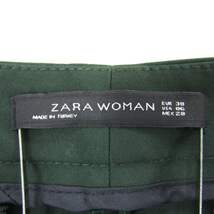 ザラ パンツ テーパード スーツ シンプル レディース 38サイズ グリーン ZARA_画像3