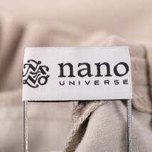 ナノユニバース パンツ テーパード タック入り ウエストゴム スーツ レディース 38サイズ ベージュ nano universe_画像3