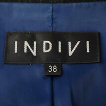 インディヴィ テーラードジャケット アウター スーツ ウール混 ワールド レディース 38サイズ ブラック INDIVI_画像3