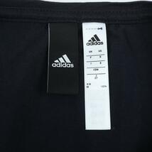 アディダス 半袖Tシャツ トップス カットソー スポーツウエア ジムウエア レディース OTサイズ ネイビー adidas_画像3