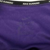 ナイキ 半袖Tシャツ ロゴT クロップド丈 ランニングウエア ドライフィット レディース Lサイズ パープル NIKE_画像3