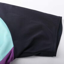 アディダス 半袖Tシャツ クライマクール ラグラン袖 スポーツウエア メンズ Mサイズ 濃紺×水色×紫 adidas_画像5