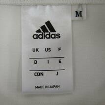 アディダス 半袖Tシャツ リゾートスポーツ ロゴT スポーツウエア 日本製 メンズ Mサイズ 白×水色 adidas_画像3