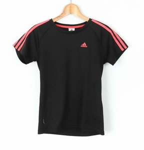 アディダス 半袖Tシャツ トップス カットソー スポーツウエア ジムウエア レディース Mサイズ ブラック adidas