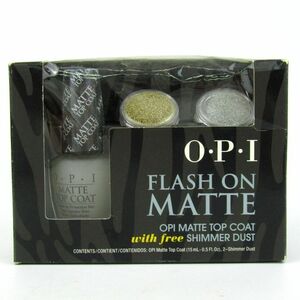 o-pi- I nail color 3 point set flash on mat topcoat somewhat use cosme lady's O*P*I