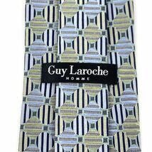 ギ・ラロッシュ ブランドネクタイ 総柄 サークル柄 シルク メンズ ライトブルー Guy Laroche_画像3